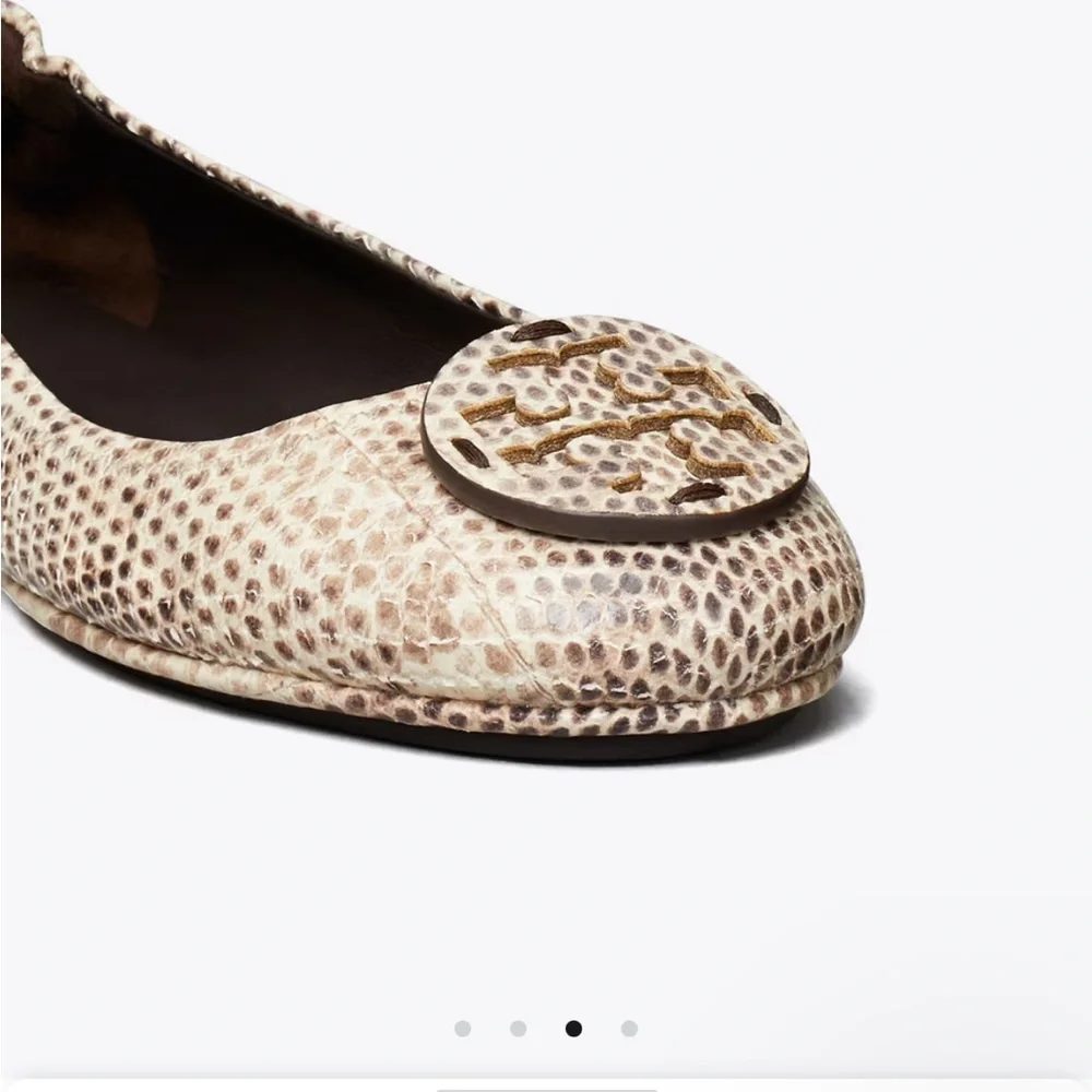 Tory Burch Minnie embossed travel ballerina flats - cream Roccia - 9.5 - Picture 3 of 6